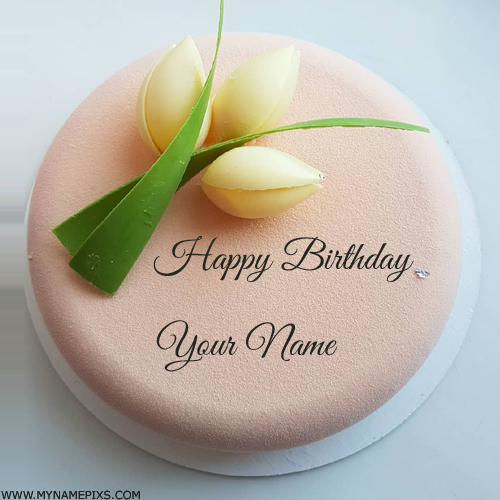 Write Name on Beautiful Birthday Wishes Cake Picture