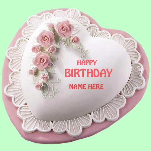 Happy Birthday Floral Designer Cake With Your Name