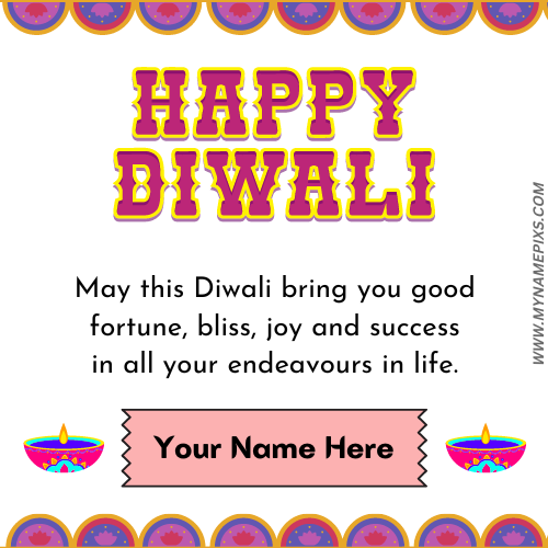 Happy Diwali 2022 Festival Post Greeting With Name
