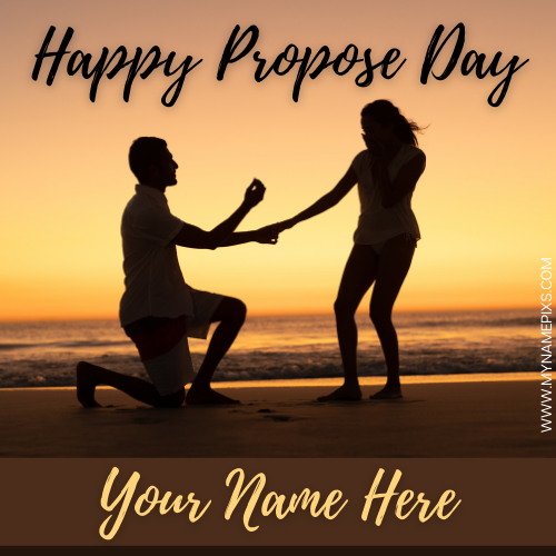 Propose Day 8th February Love Couple Greeting With Name