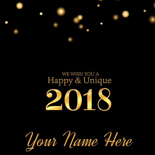 Wish You a Happy and Unique New Year Card With Name