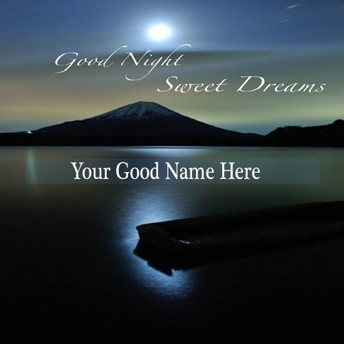 Write Name On Good Night Sweet Dream Wishes Online