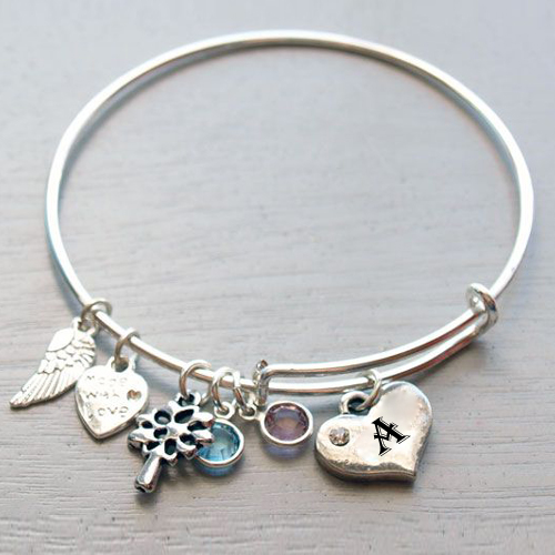 Personalized Adjustable Bangle Bracelet With Your Name