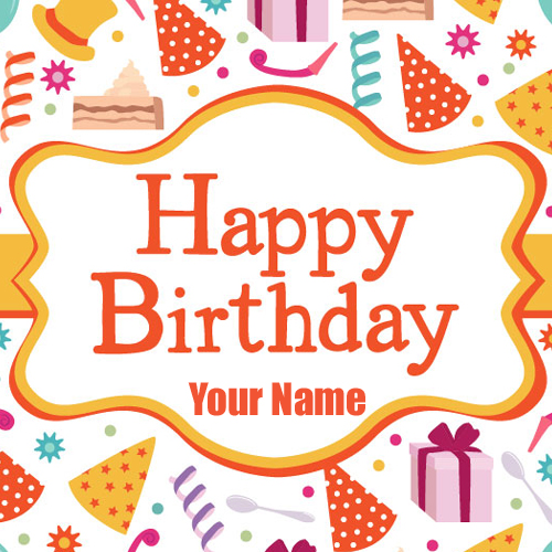 Write Name on Happy Birthday Wishes Mobile Greeting