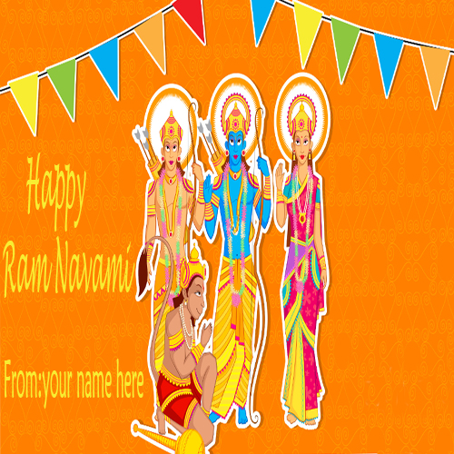 Write Your Name On Lord Rama Family Pictures Greetings