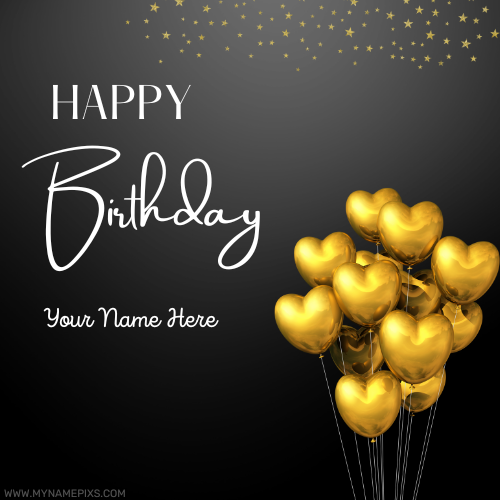 Happy Birthday Minimalist Wish Card With Name Edit