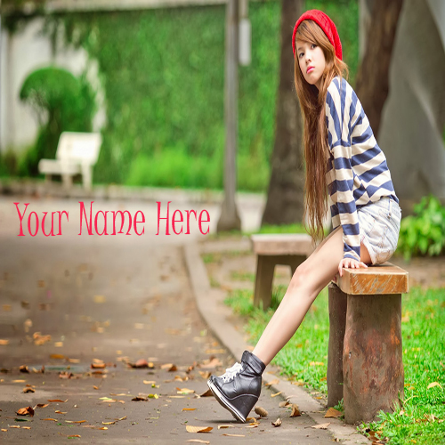 Write Your Name On Waiting Beautiful Girl Online