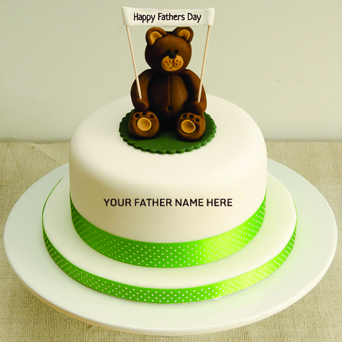 Write Your Fathers Name On Happy Fathers Day Cake
